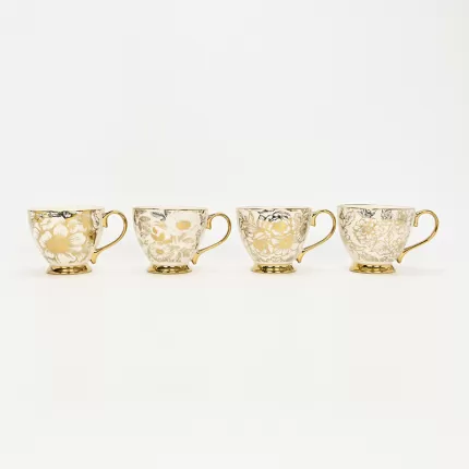 Golden Cluster Floral Mug-4