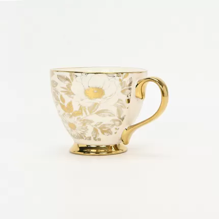 Golden Cluster Floral Mug-2