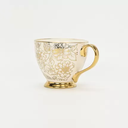 Golden Cluster Floral Mug-4