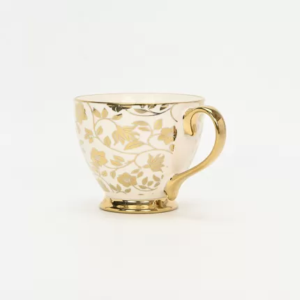 Gold Floral Vine Mug-1