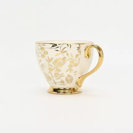 Gold Floral Vine Mug-2