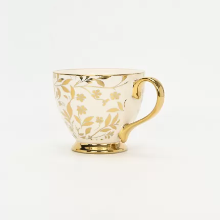 Gold Floral Vine Mug-3
