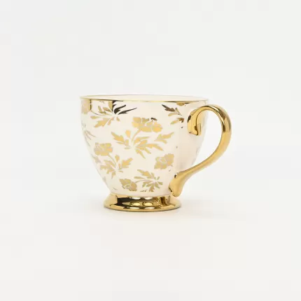Gold Floral Vine Mug-4