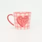Bow Checkered Mug–pink