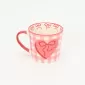 Bow Checkered Mug–pink