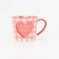 Heart Checkered Mug–pink