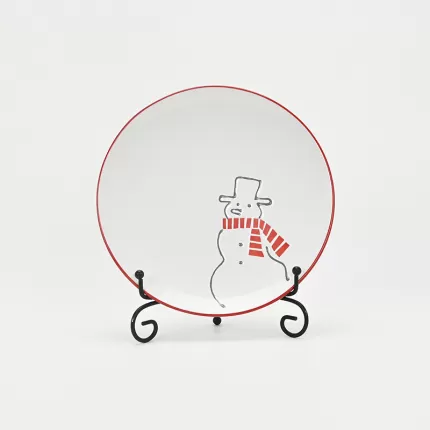 Snowman Cake Plate