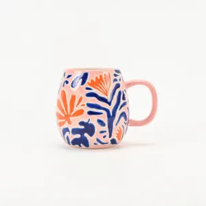 Artistic Abstract Floral Mug-1