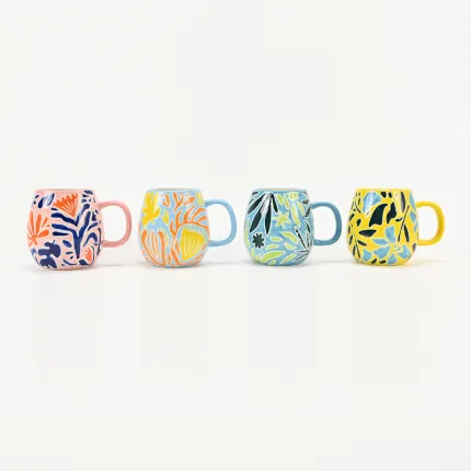 Artistic Abstract Floral Mug-1