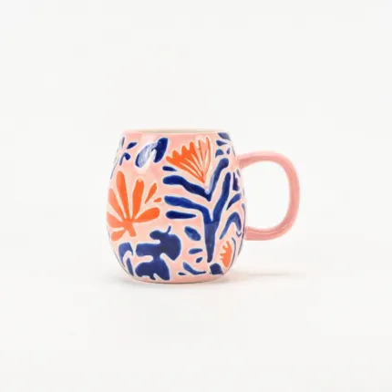 Artistic Abstract Floral Mug-1