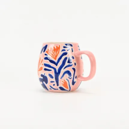 Artistic Abstract Floral Mug-1