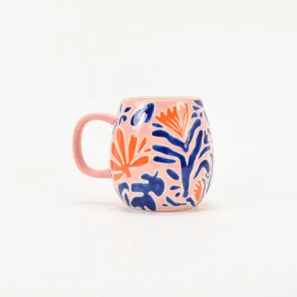 Artistic Abstract Floral Mug-1