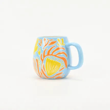 Artistic Abstract Floral Mug-2
