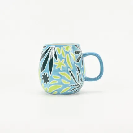 Artistic Abstract Floral Mug-3