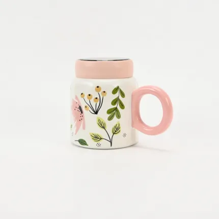Floral Story Mug with Lid-2