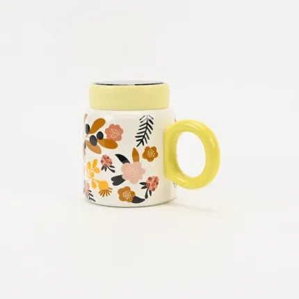 Floral Story Mug with Lid-3