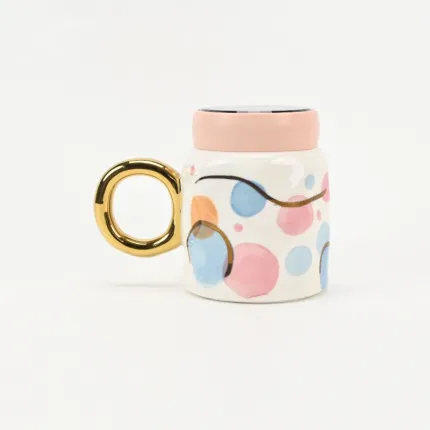 Color Ink Flow Mug with Lid-1