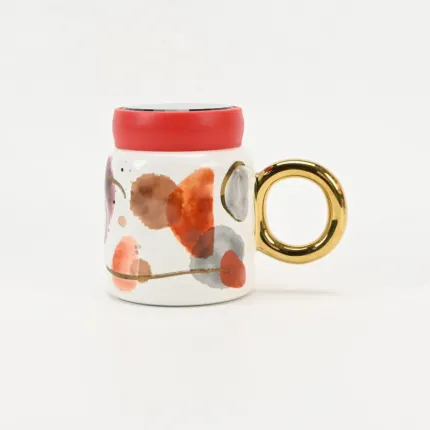 Color Ink Flow Mug with Lid-2