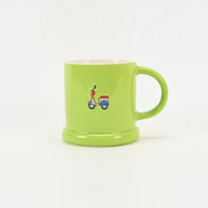 Cartoon Tram Mug–green