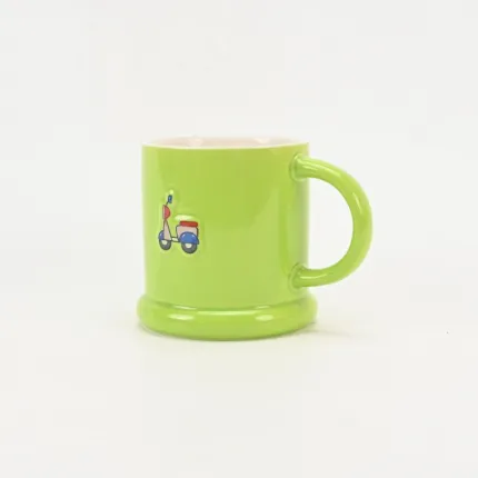 Cartoon Tram Mug–green