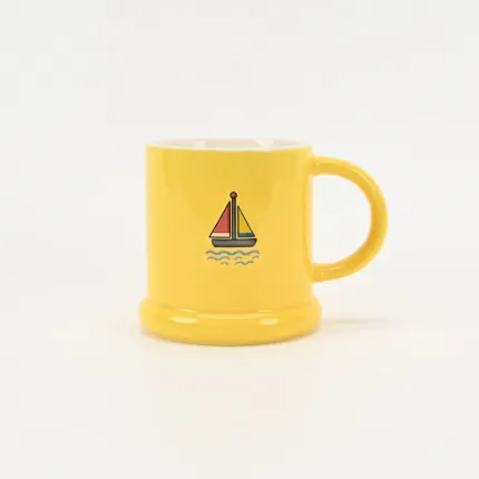 Cartoon Sailboat Mug–yellow