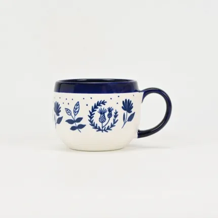 Blue Floral Serenade Mug-2