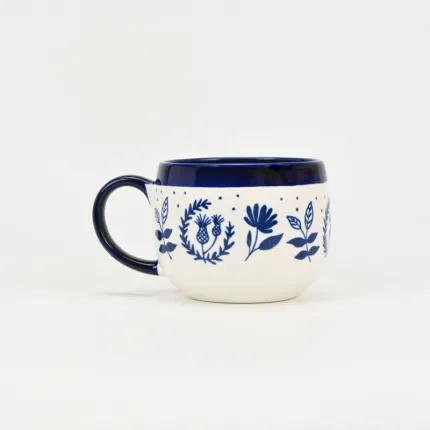Blue Floral Serenade Mug-2