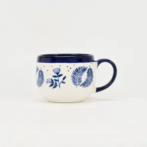 Blue Floral Serenade Mug-3