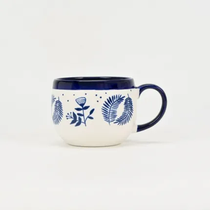 Blue Floral Serenade Mug-3