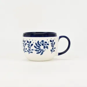 Blue Floral Serenade Mug-4