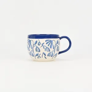 Blue Floral Charm Mug-1