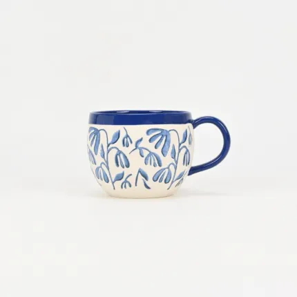 Blue Floral Charm Mug-1
