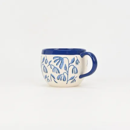 Blue Floral Charm Mug-1