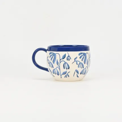 Blue Floral Charm Mug-1