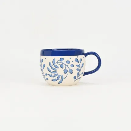 Blue Floral Charm Mug-2