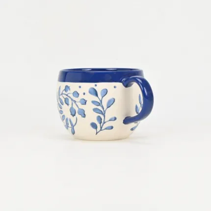 Blue Floral Charm Mug-2