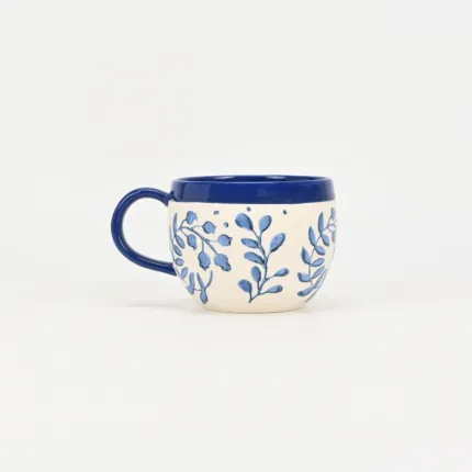 Blue Floral Charm Mug-2