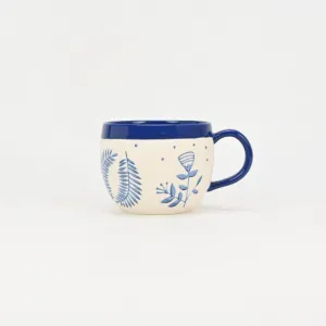 Blue Floral Charm Mug-3