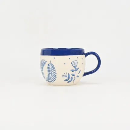 Blue Floral Charm Mug-3