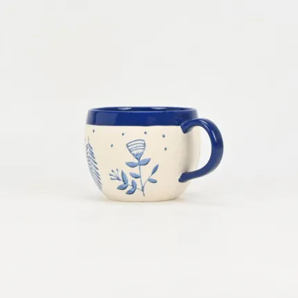 Blue Floral Charm Mug-3