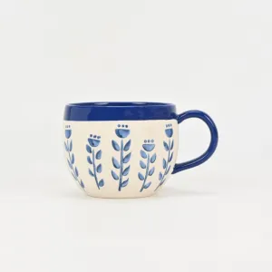 Blue Floral Charm Mug-4