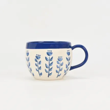 Blue Floral Charm Mug-4