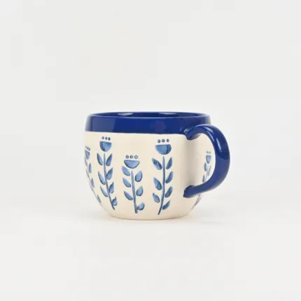 Blue Floral Charm Mug-4