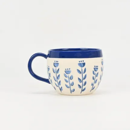 Blue Floral Charm Mug-4