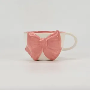 Big Bow Mug-coral pink