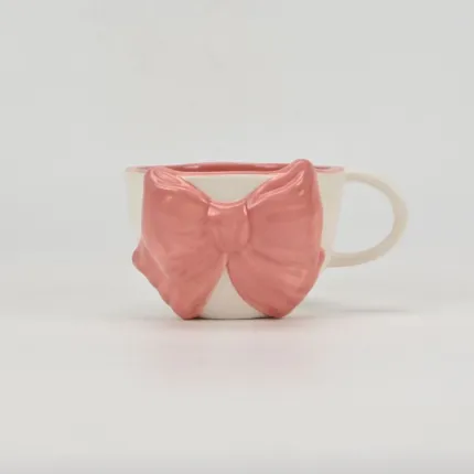 Big Bow Mug-coral pink