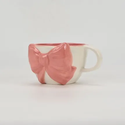 Big Bow Mug-coral pink