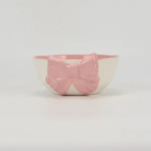 Big Bow Bowl-light pink
