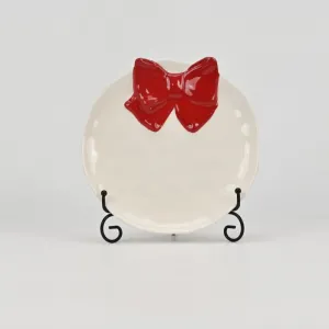 Big Bow Plate-red