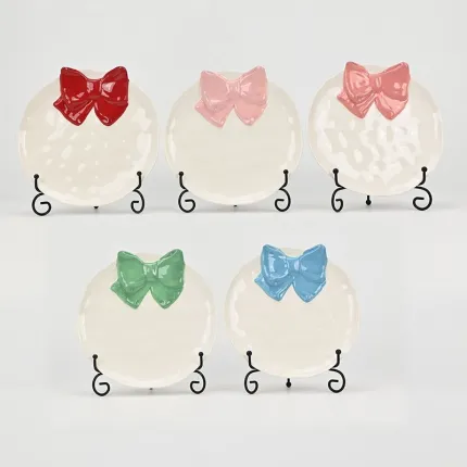 Big Bow Plate-blue
